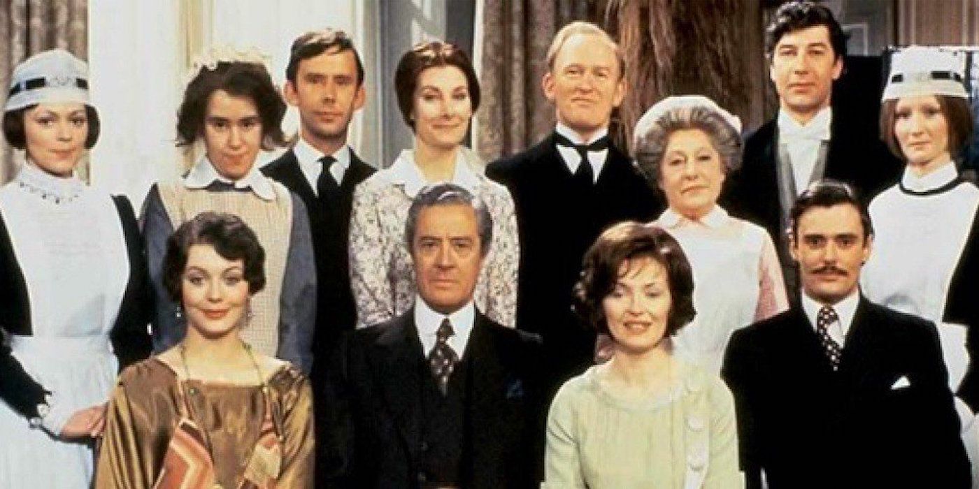 The cast of Upstairs Downstairs.