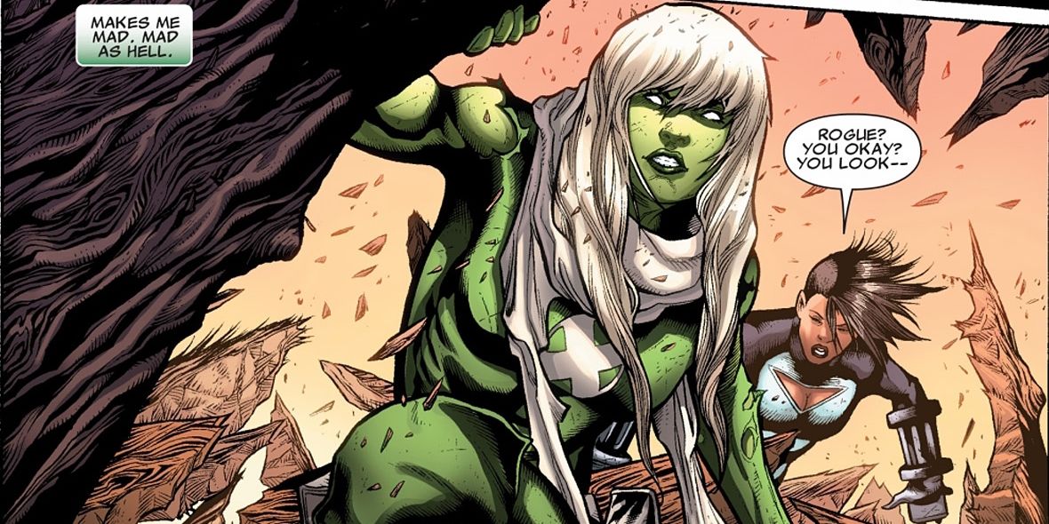 Rogue Taking She-Hulk's Power in AvX