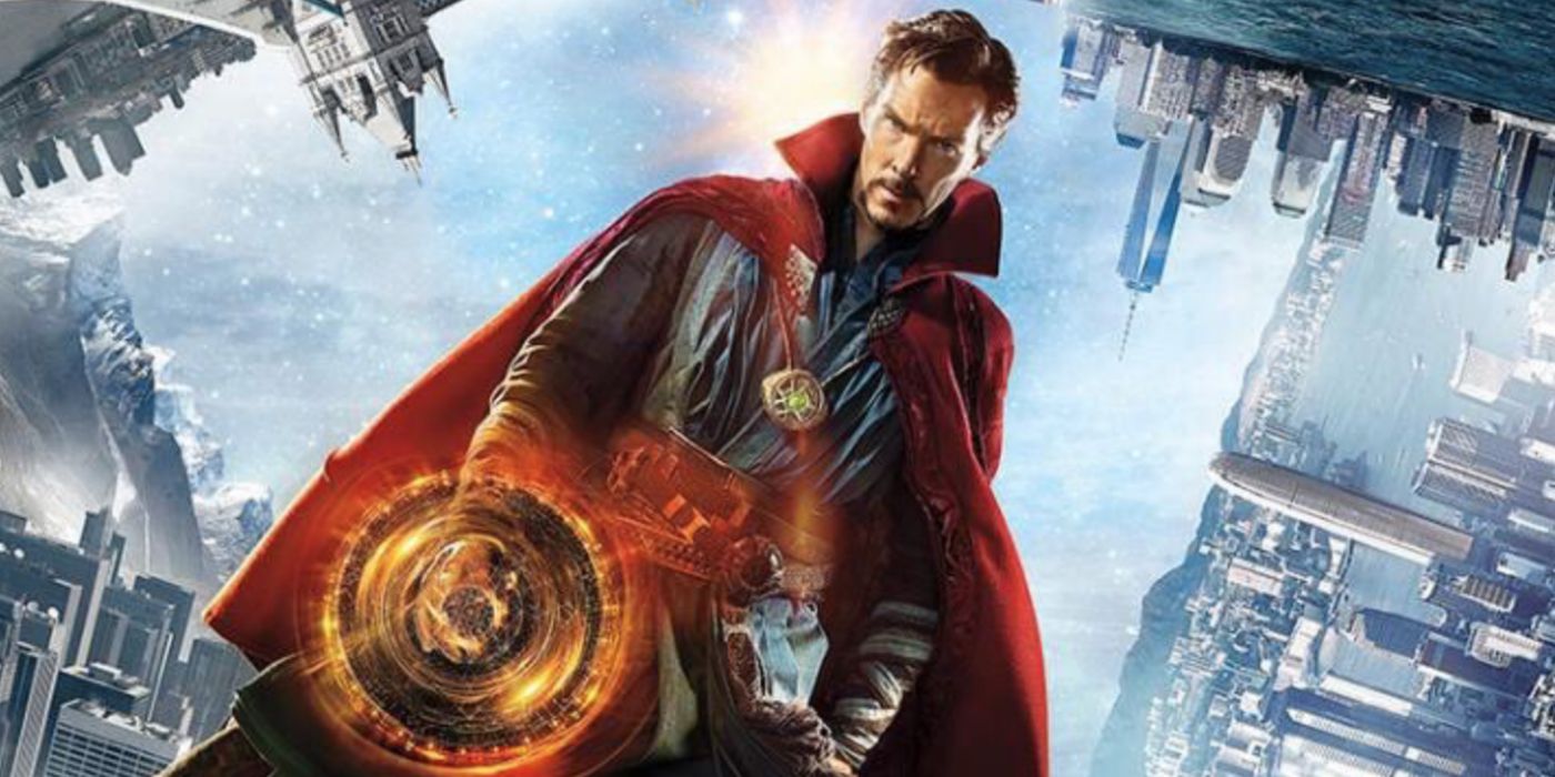 Doctor Strange using his powers in a poster for the movie.