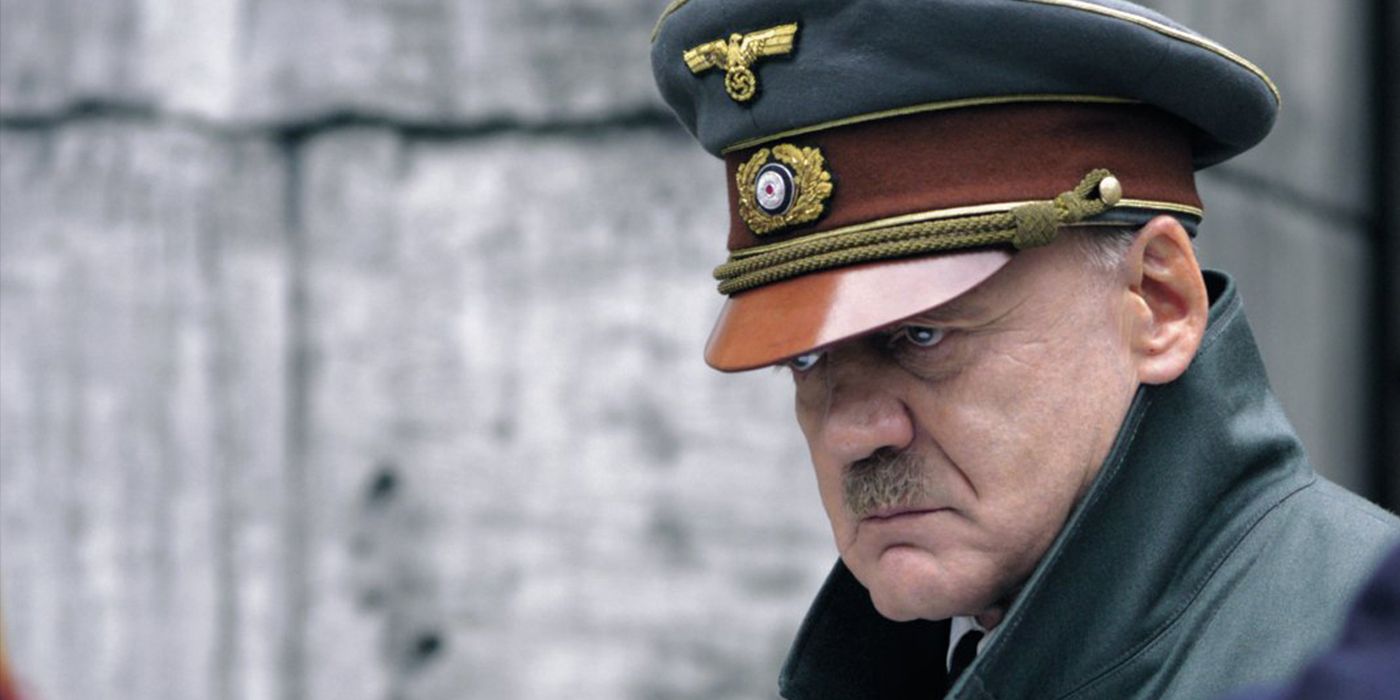 Bruno Ganz as Hitler looking glum in Downfall