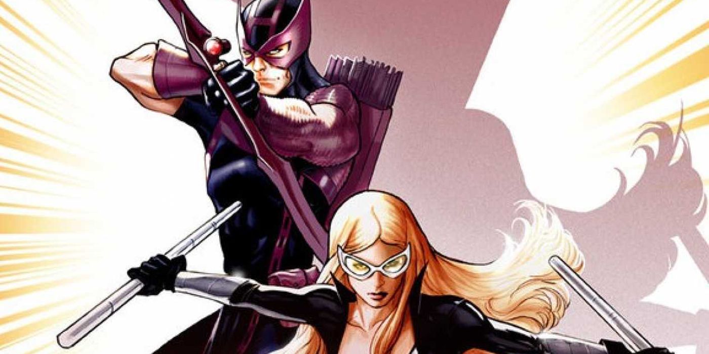 Hawkeye and Mockingbird on the cover of their comic book