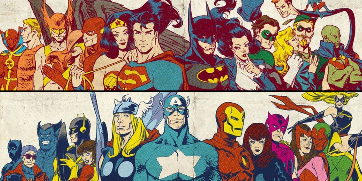Justice League Avengers Marvel DC