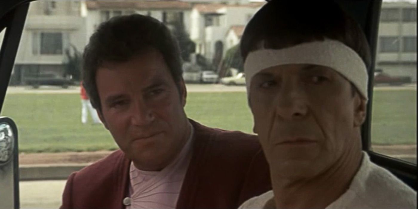 Kirk and Spock in a car in Star Trek The Voyage Home