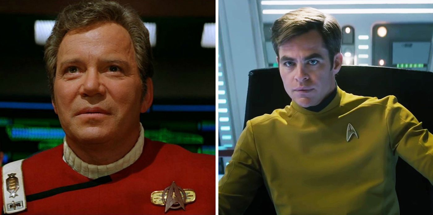 William Shatner and Chris Pine - Kirk - Star Trek