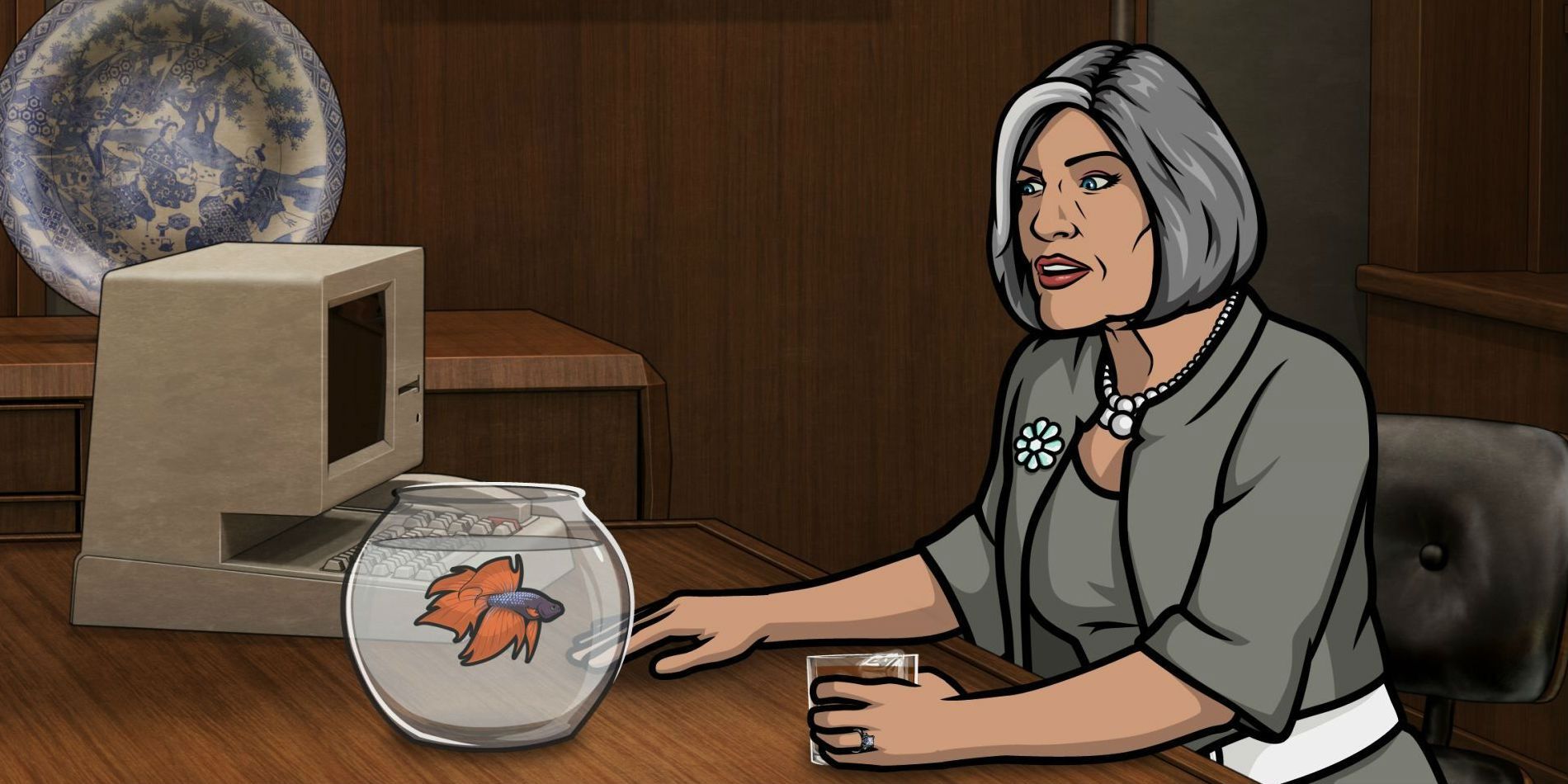 Screenshot Archer Malory Archer With Fish