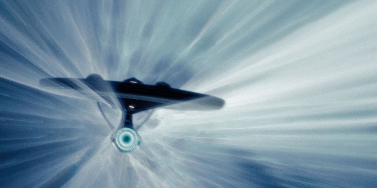 The Enterprise at warp - Star Trek