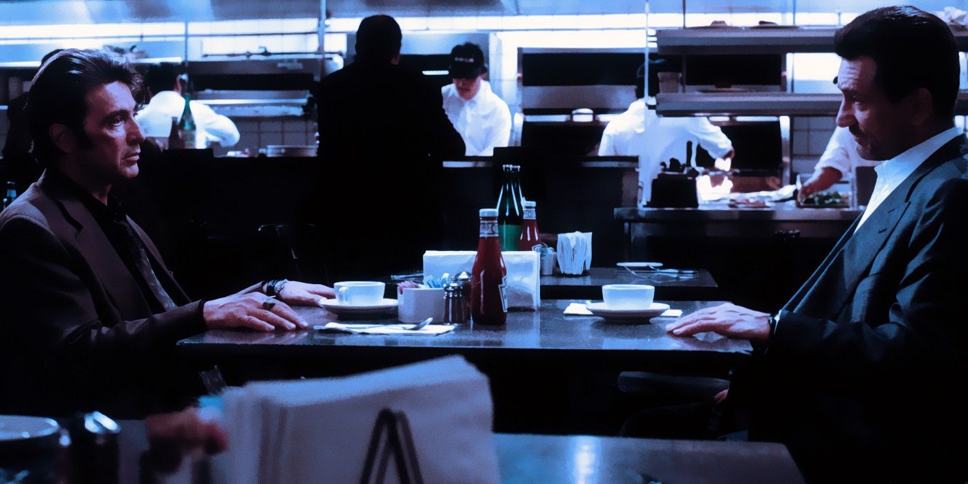 The famous dinner scene from the heat with Pacino and De Niro