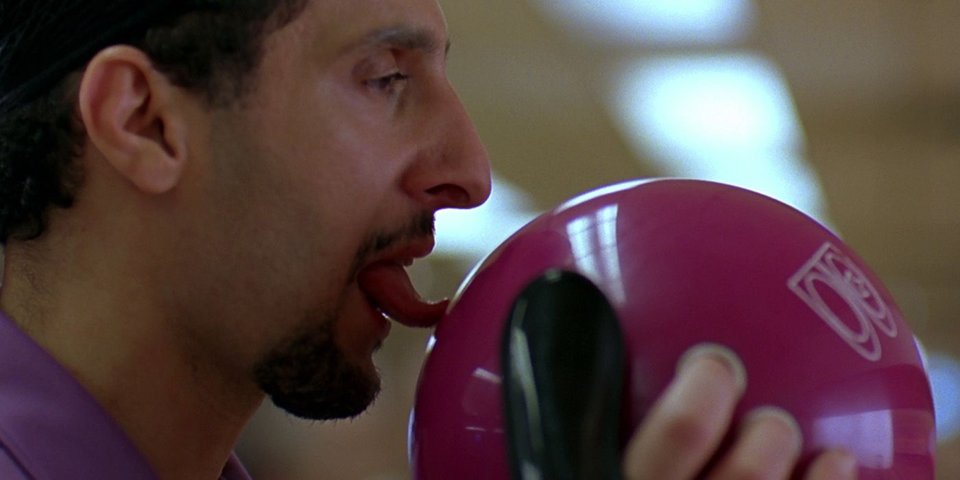 Jesus licks a bowling ball in The Big Lebowski