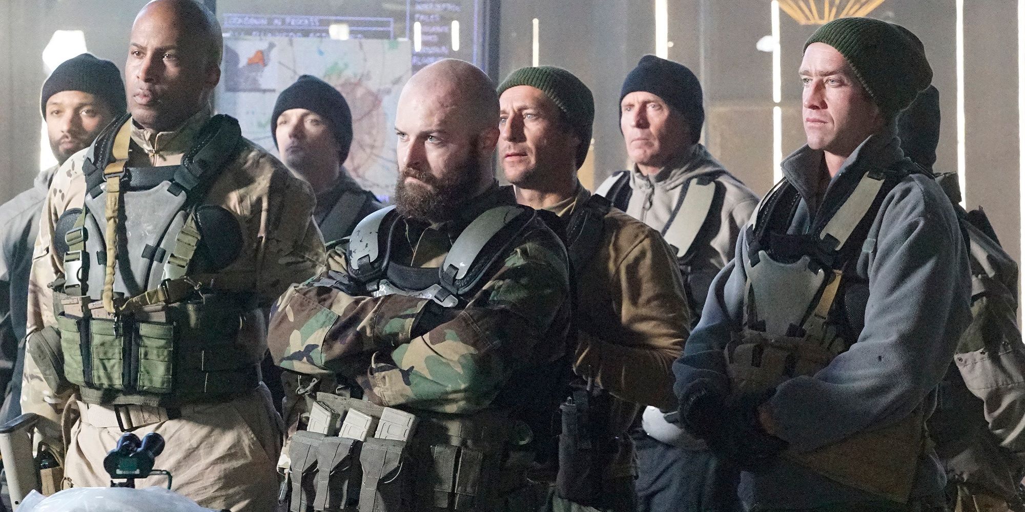 The Watchdogs in their military gear holding a meeting in Agents Of Shield