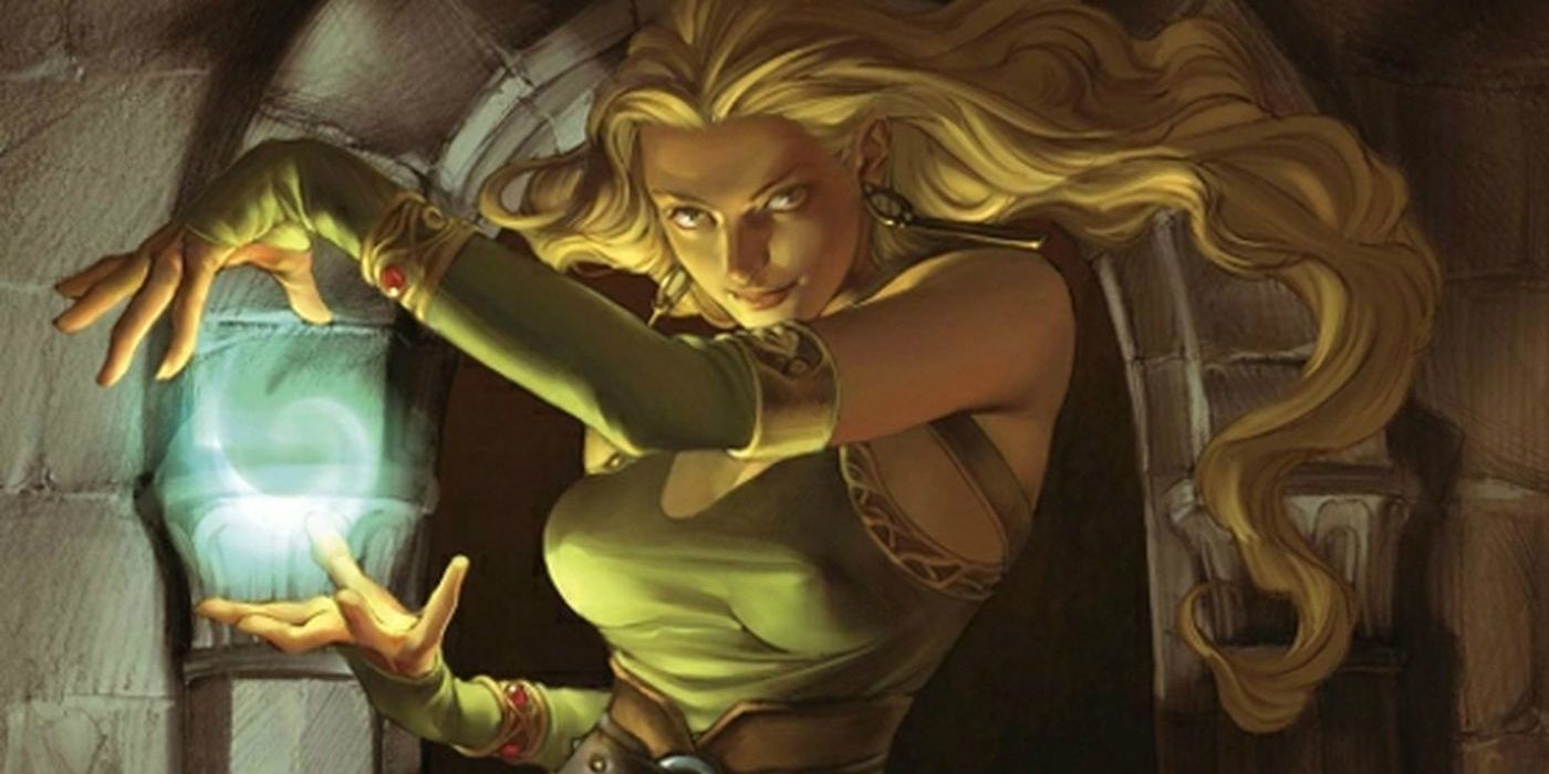 Amora the Enchantress casting a spell in Marvel Comics