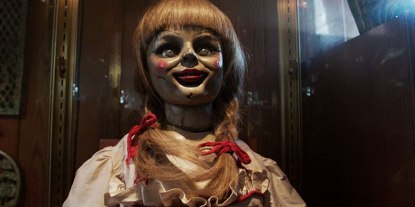 Annabelle in a case in Annabelle Comes Home