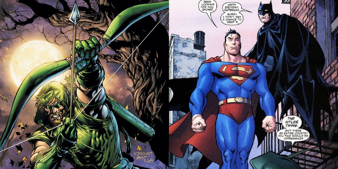 Batman and Superman kill-Green-Arrow in the Pretenders-Throne