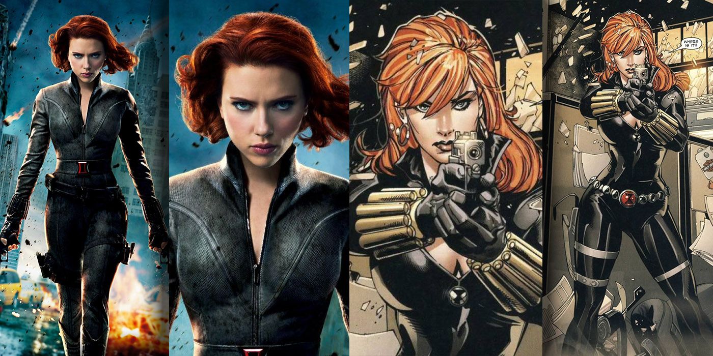 Black Widow costume - Comic vs Movie