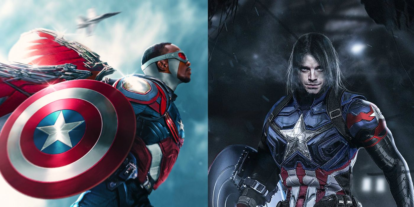 Bucky and Falcon as Captain America fan art