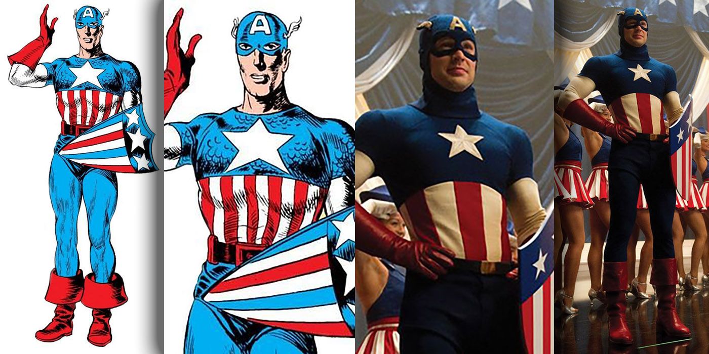 Captain America costume - Comic vs Movie