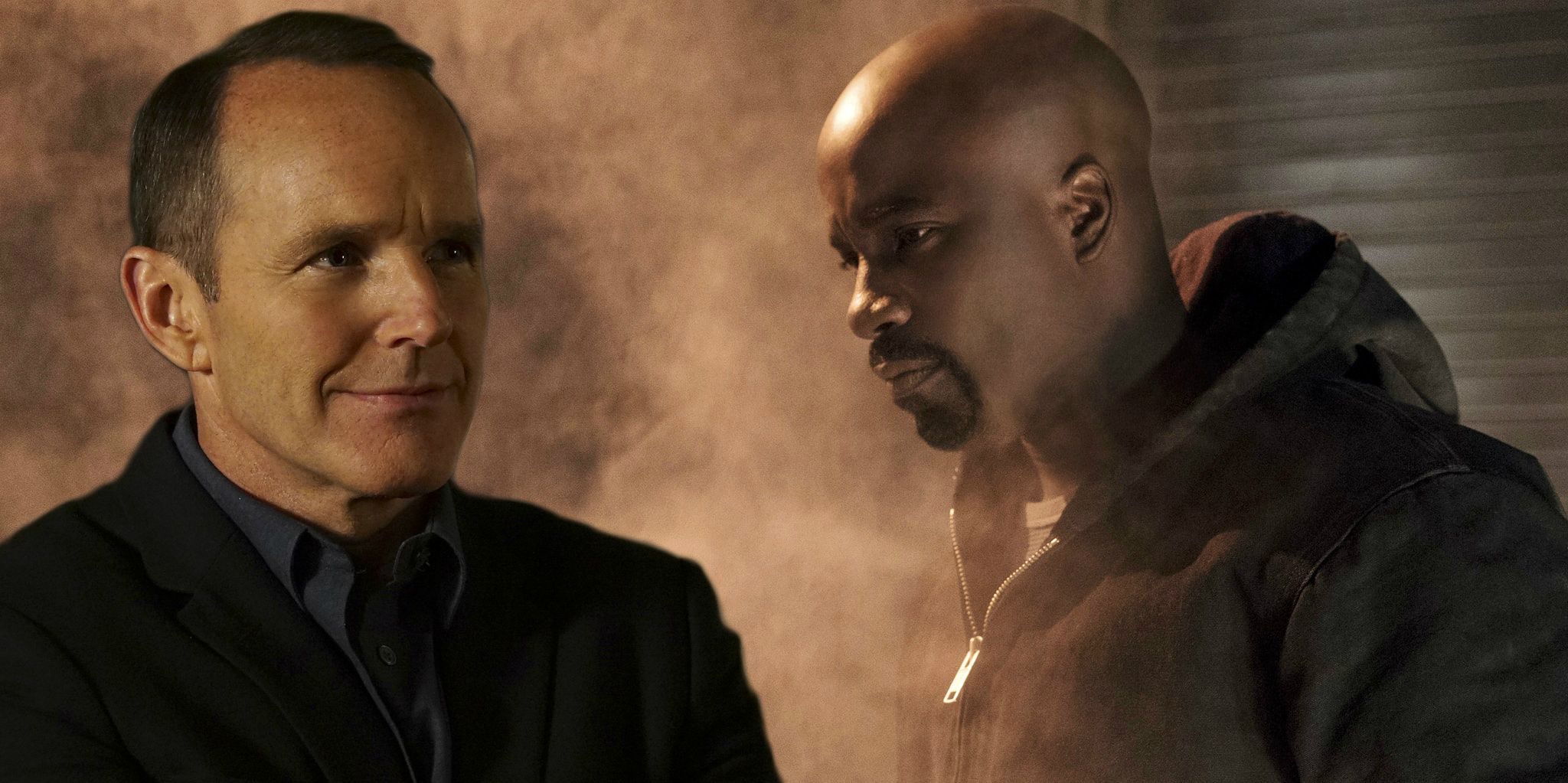 Clark Gregg as Phil Coulson and Mike Colter as Luke Cage for Netflix MCU