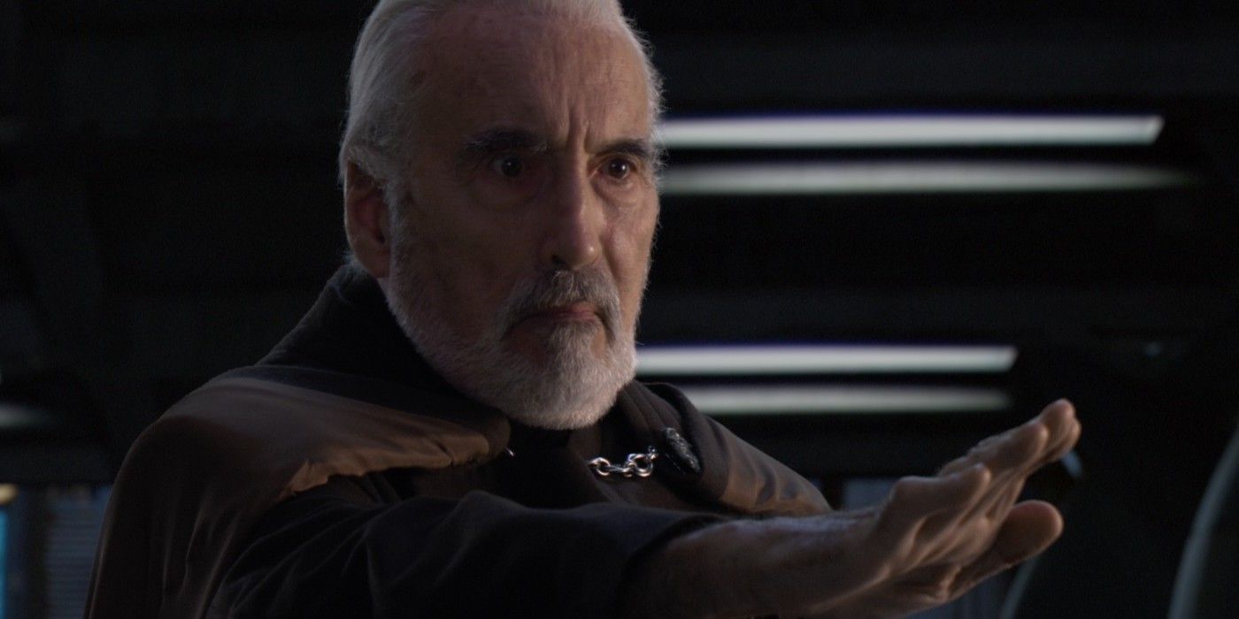 Count Dooku uses the Force in Star Wars Episode 3