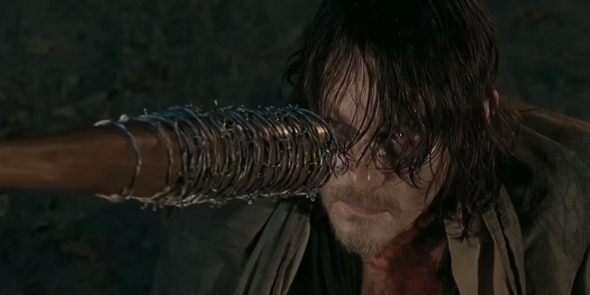 Daryl looking at Lucille