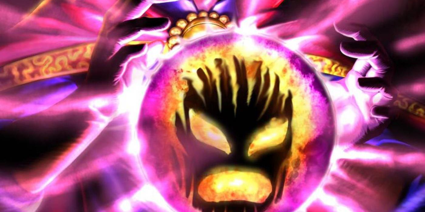 Dormammu appears in an orb from Marvel Comics 