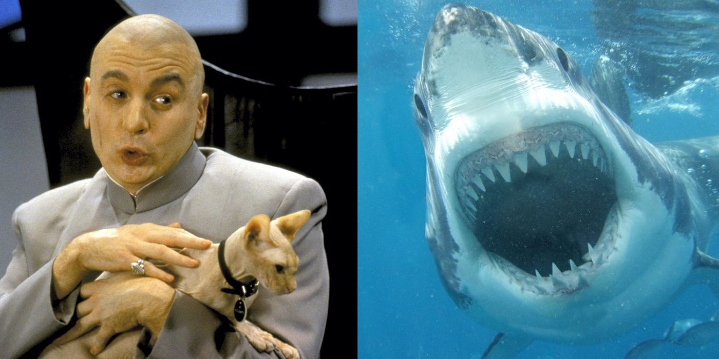 Mike Myers as Dr. Evil in Austin Powers sharks