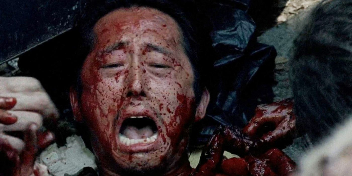 Glenn viene mangiato in The Walking Dead