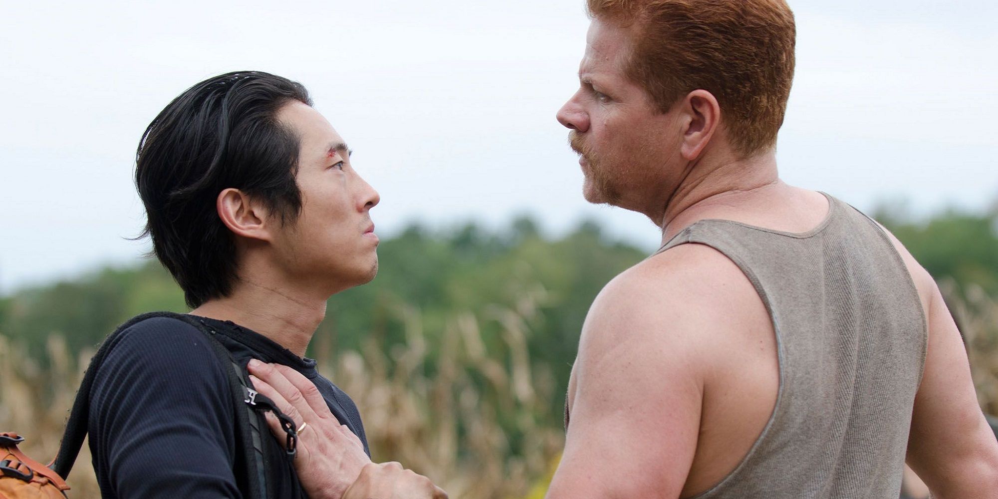 Glenn e Abraham combattono in The Walking Dead