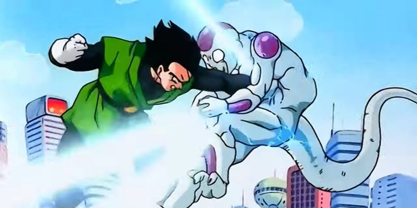 Gohan as the Great Saiyaman kills Frieza in Dragon Ball Z: Fusion Reborn