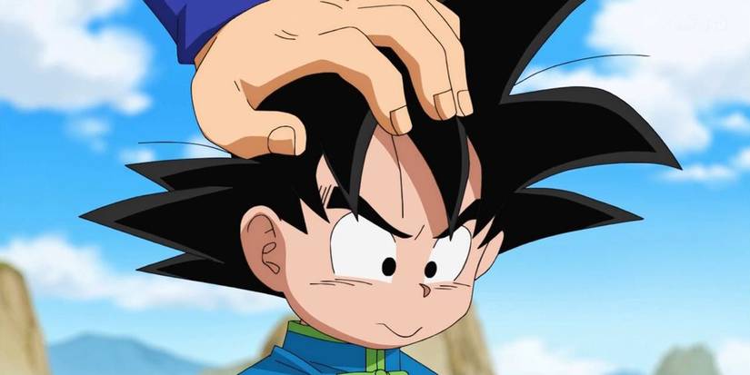 Goten mendapatkan tepukan di kepala di Dragon Ball