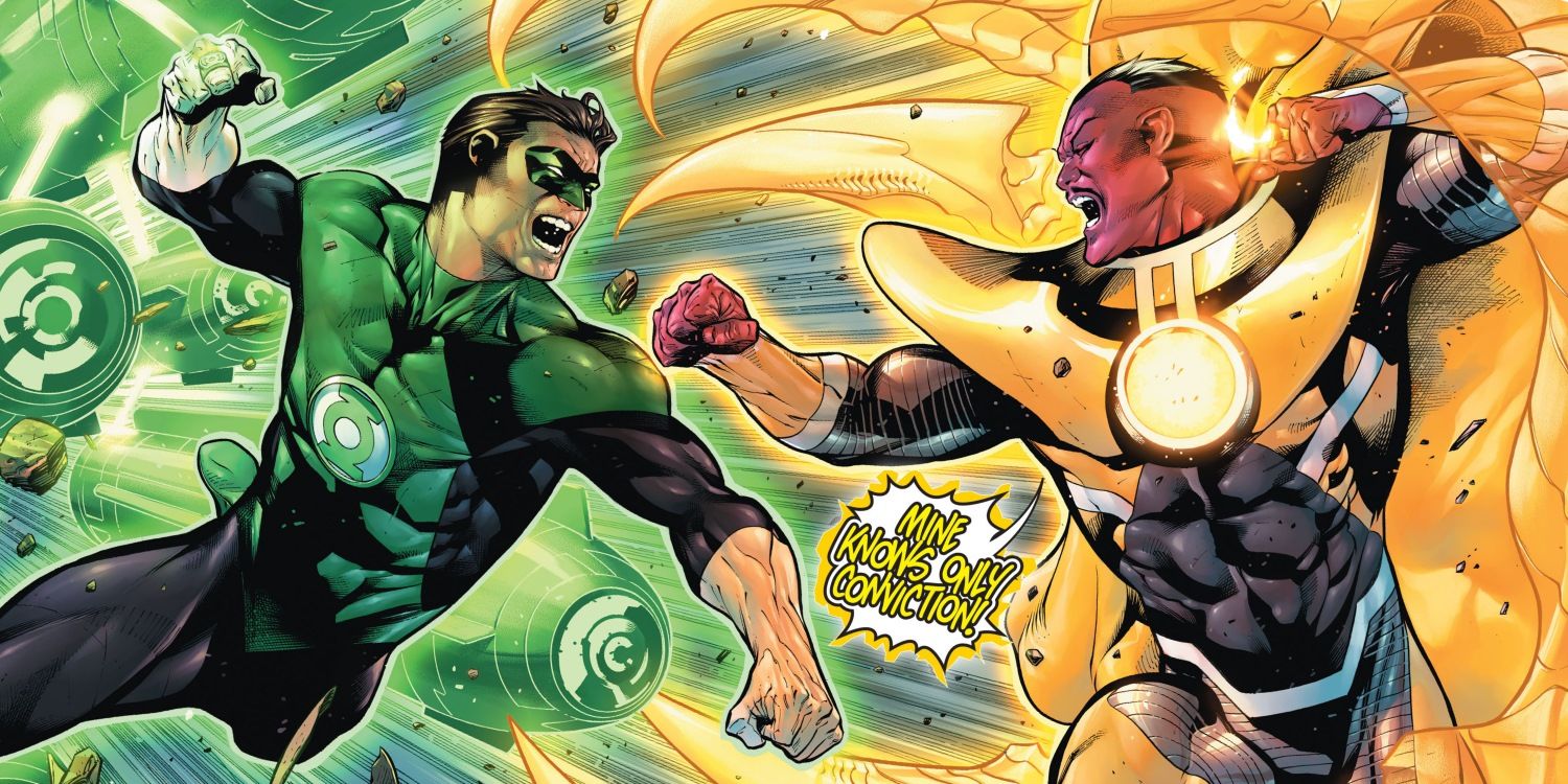 Green Lantern Rebirth Hal Sinestro Fight