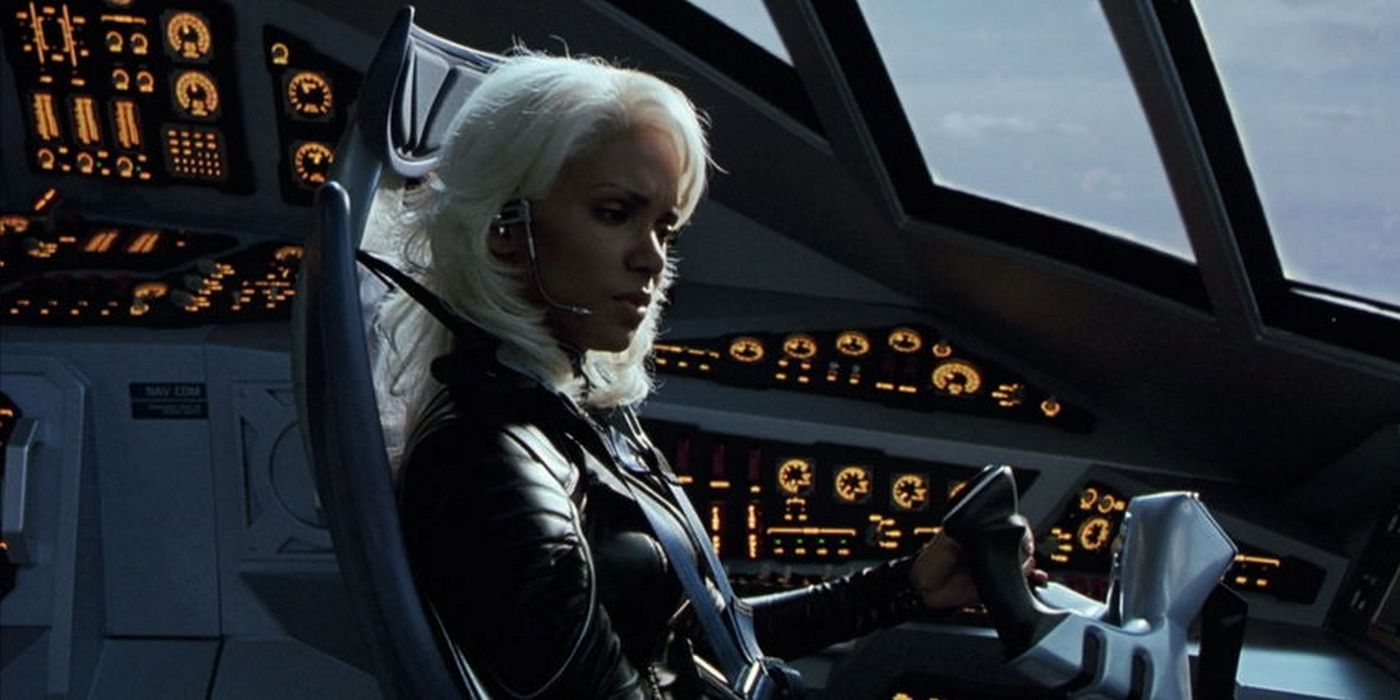 Halle Berry as Storm piloting the X-Jet in X-Men