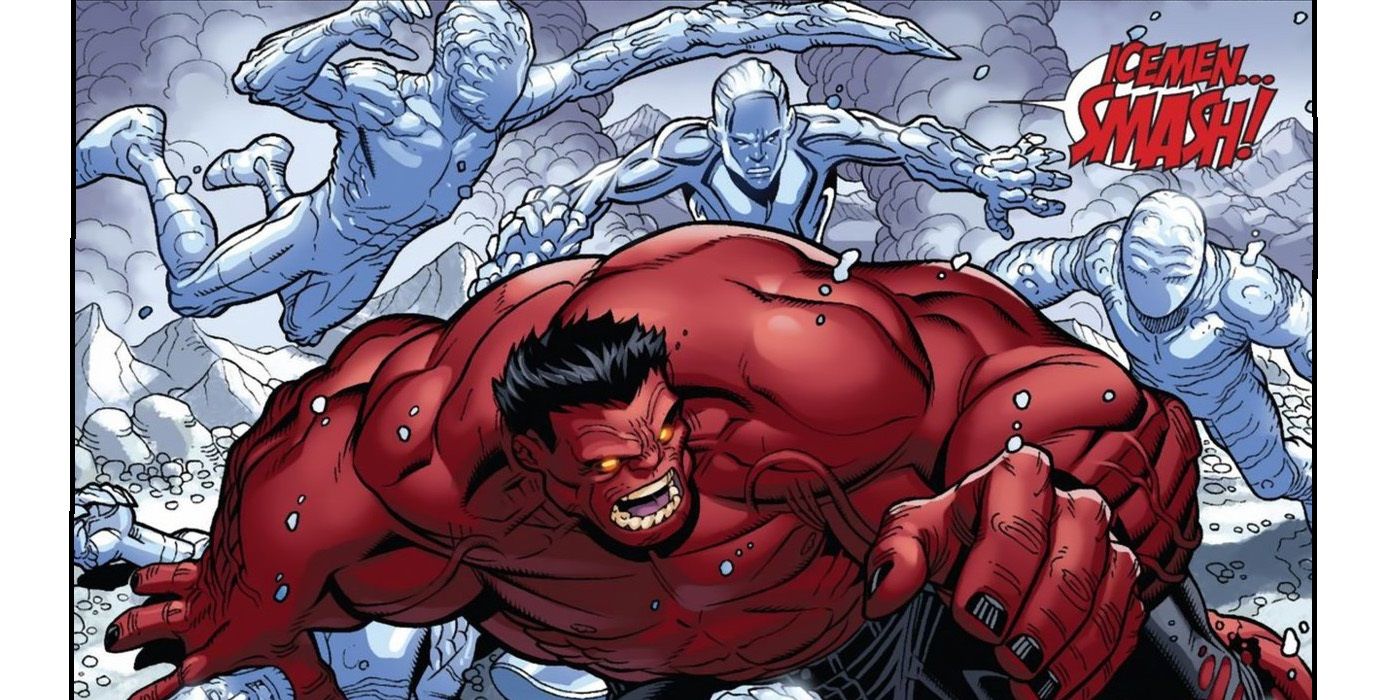 Iceman Golems vs Red Hulk