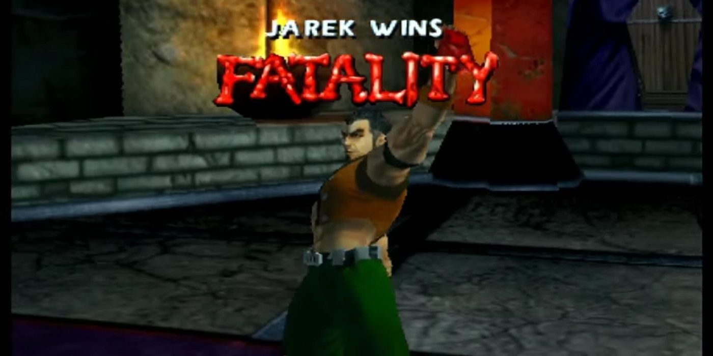 Jarek performs his fatality in Mortal Kombat 4