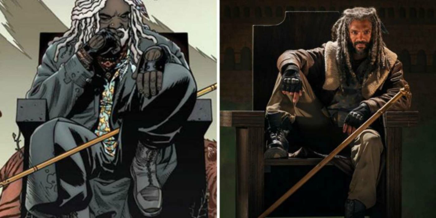 King Ezekiel The Walking Dead comic TV show comparison