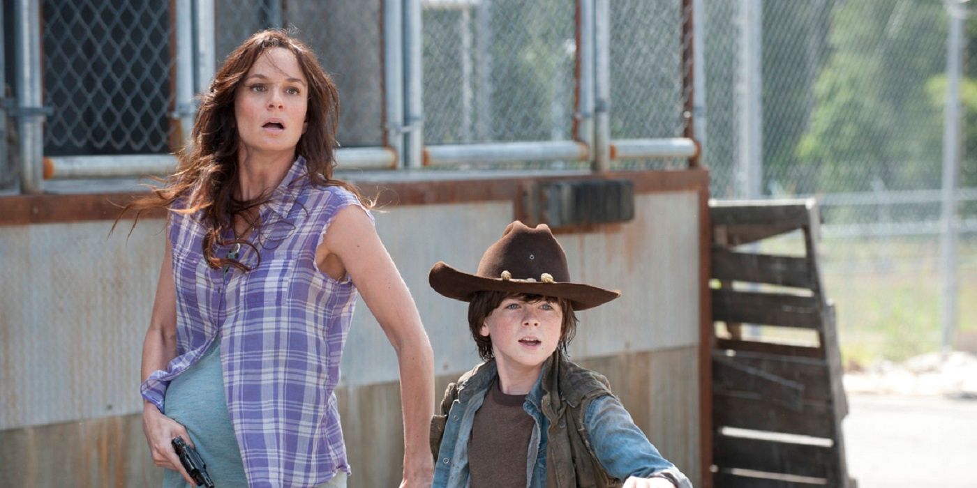 Lori and Carl in The Walking Dead