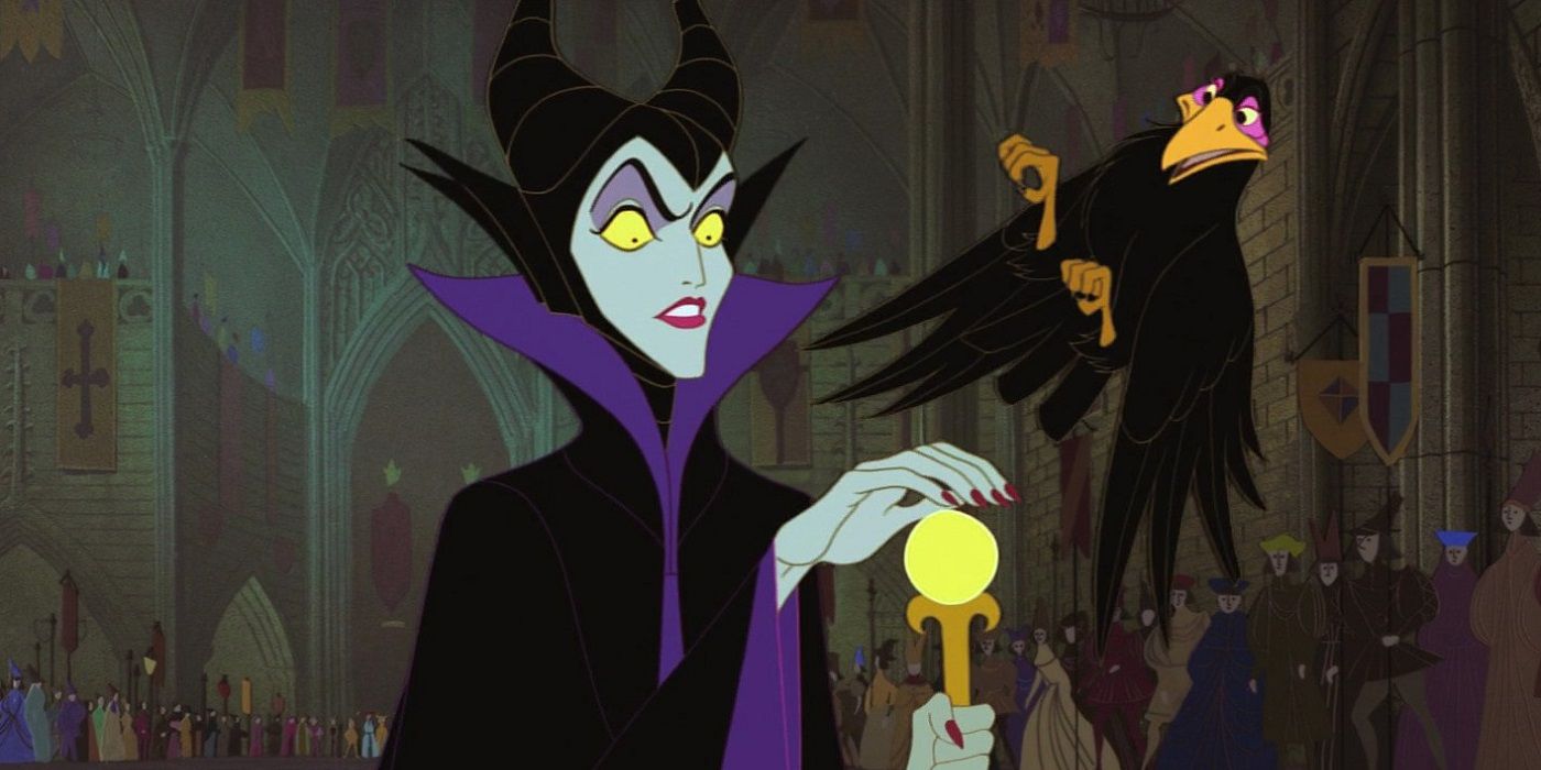 Maleficent looks angry in Sleeping Beauty