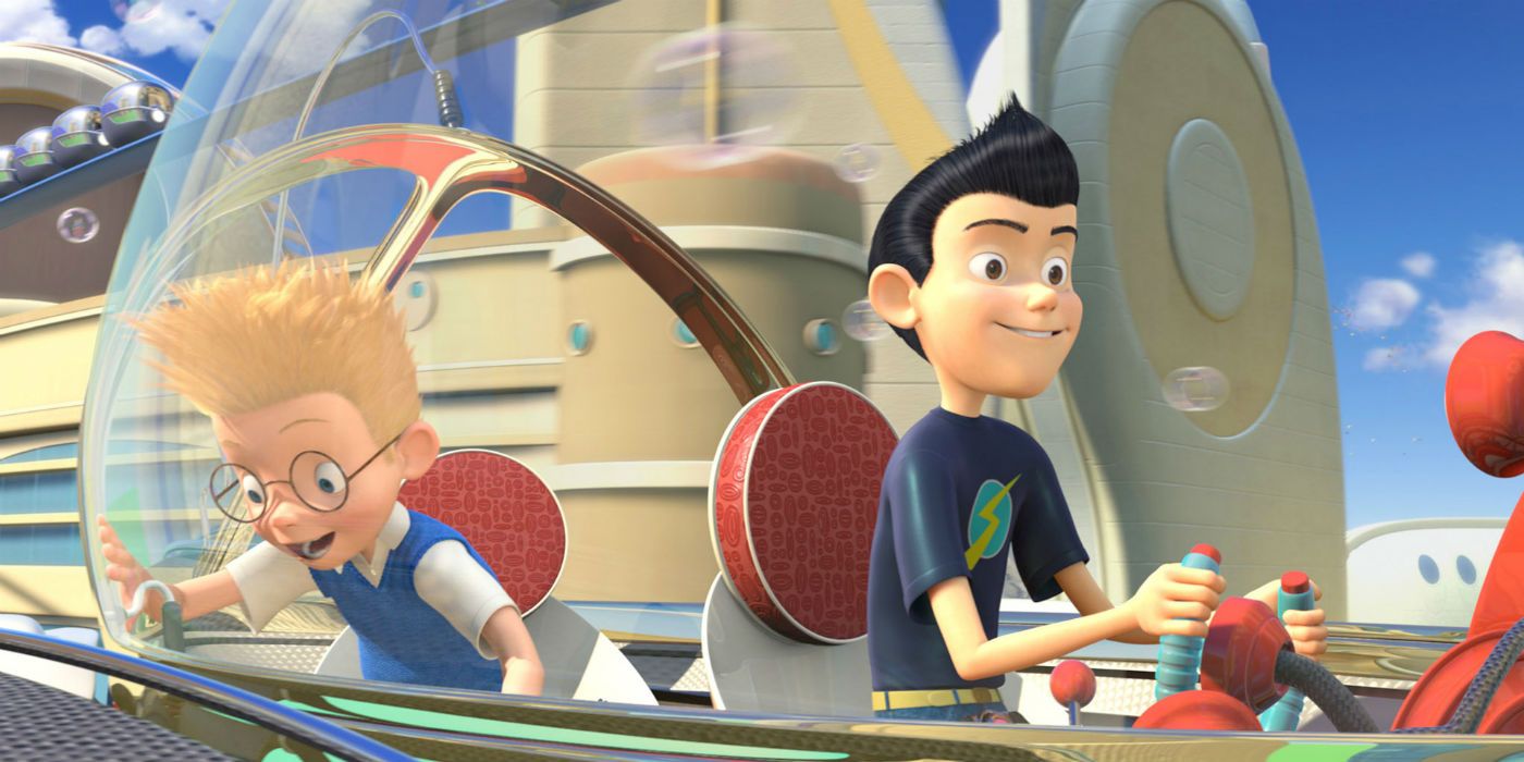 Wilbur and Lewis in a spaceship in Meet the Robinsons