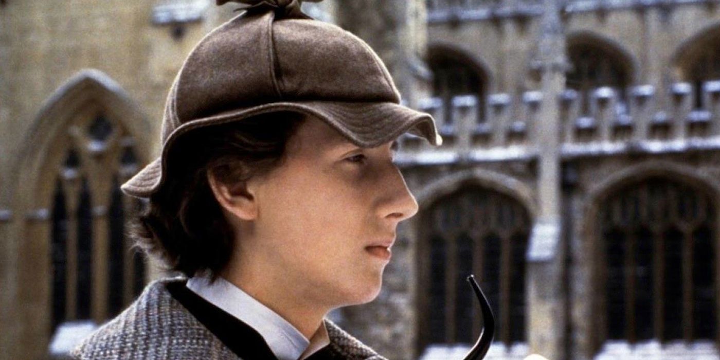 Young Sherlock Holmes walks through the boarding school