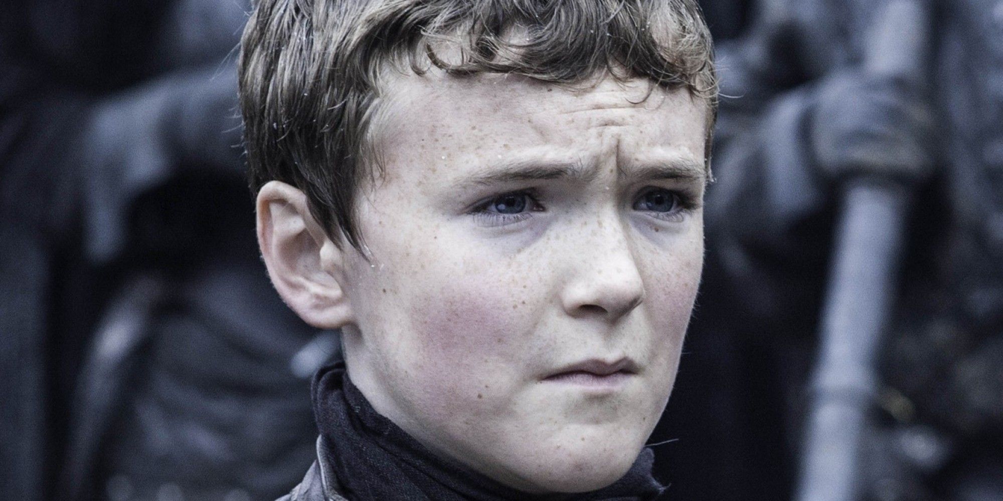 Olly looking sad as Castle Black in Game of Thrones