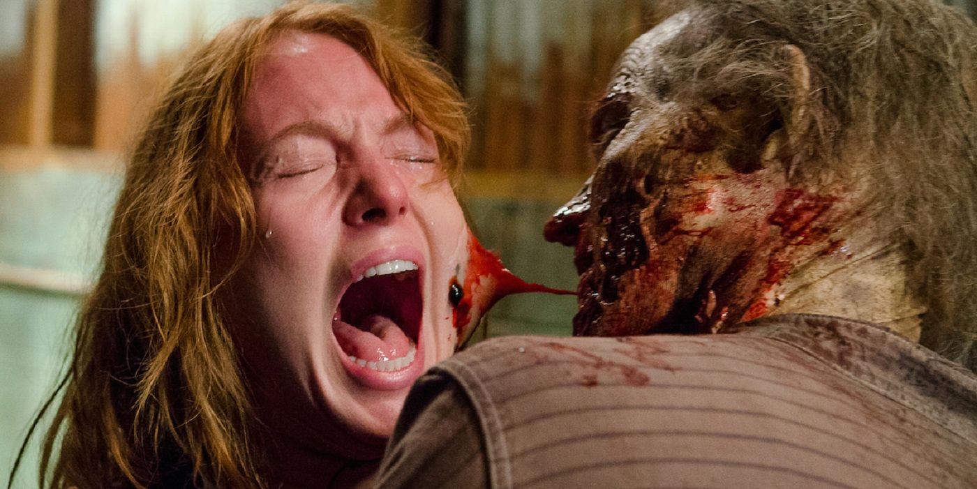 Paula getting eaten in The Walking Dead
