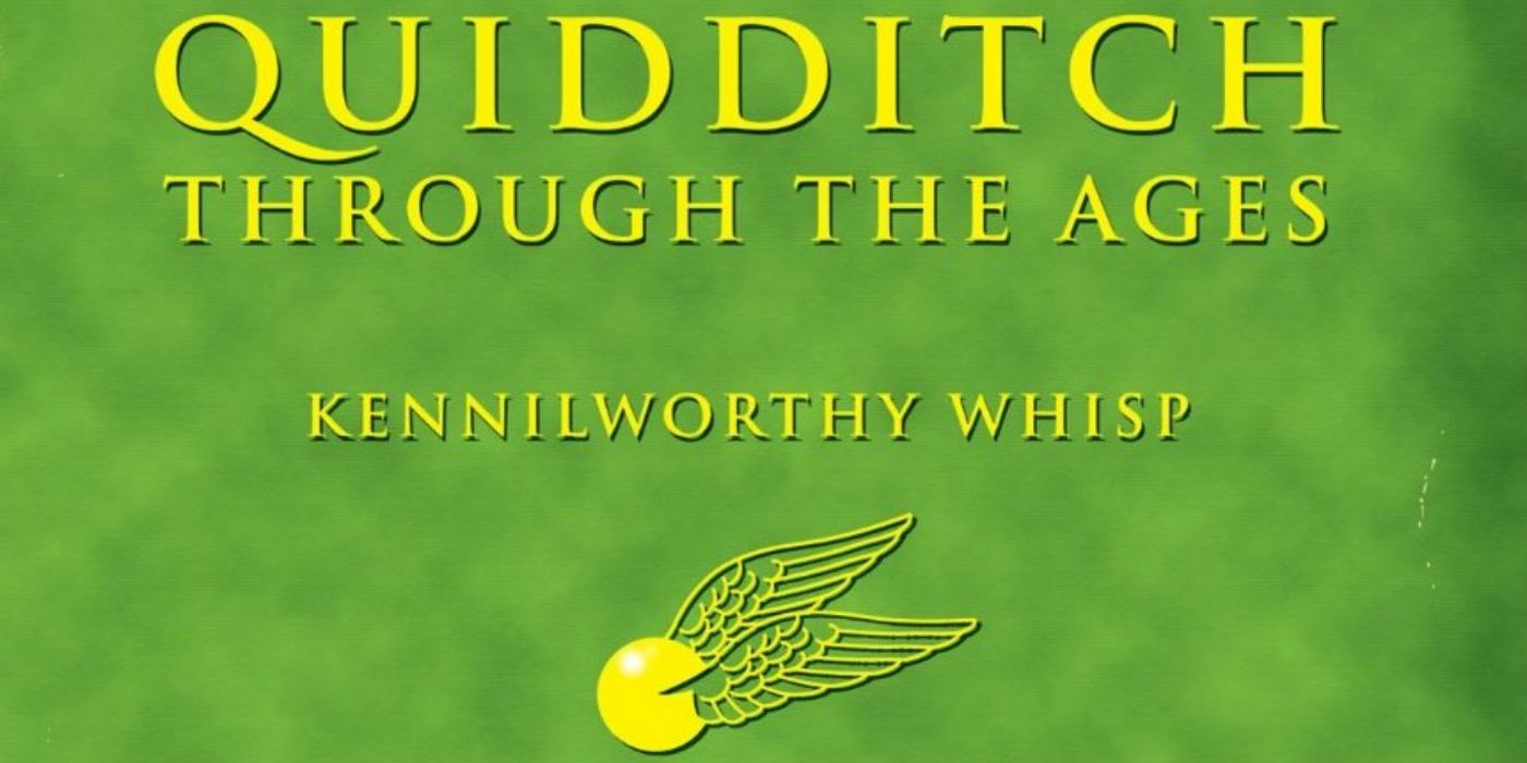The green front cover of Quidditch Through The Ages