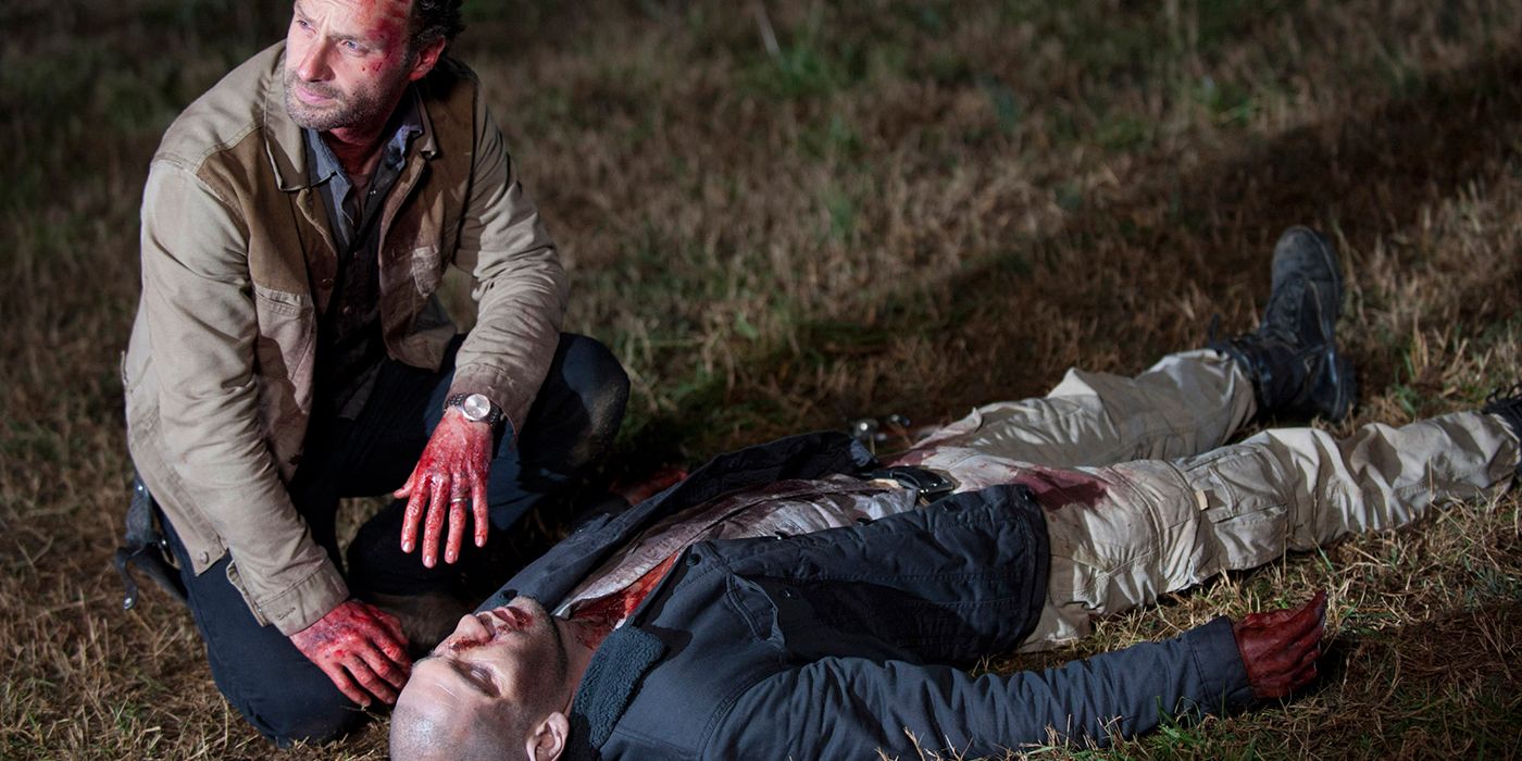 Rick kills Shane in The Walking Dead.