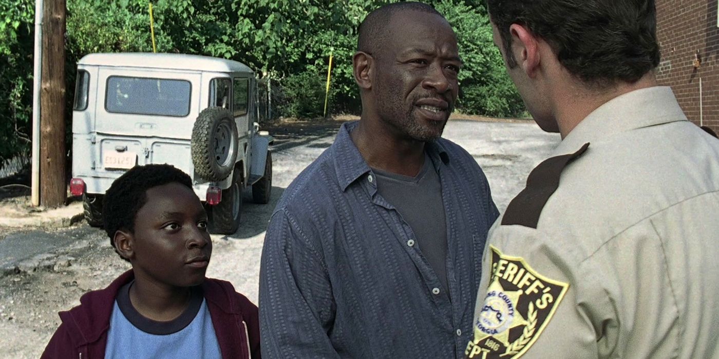 Rick and Morgan in Walking Dead