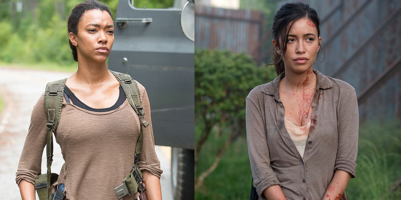 Sasha and Rosita from The Walking Dead