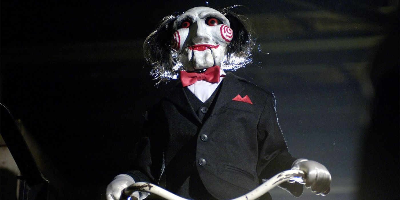 Jigsaw on his bycicle in Saw.