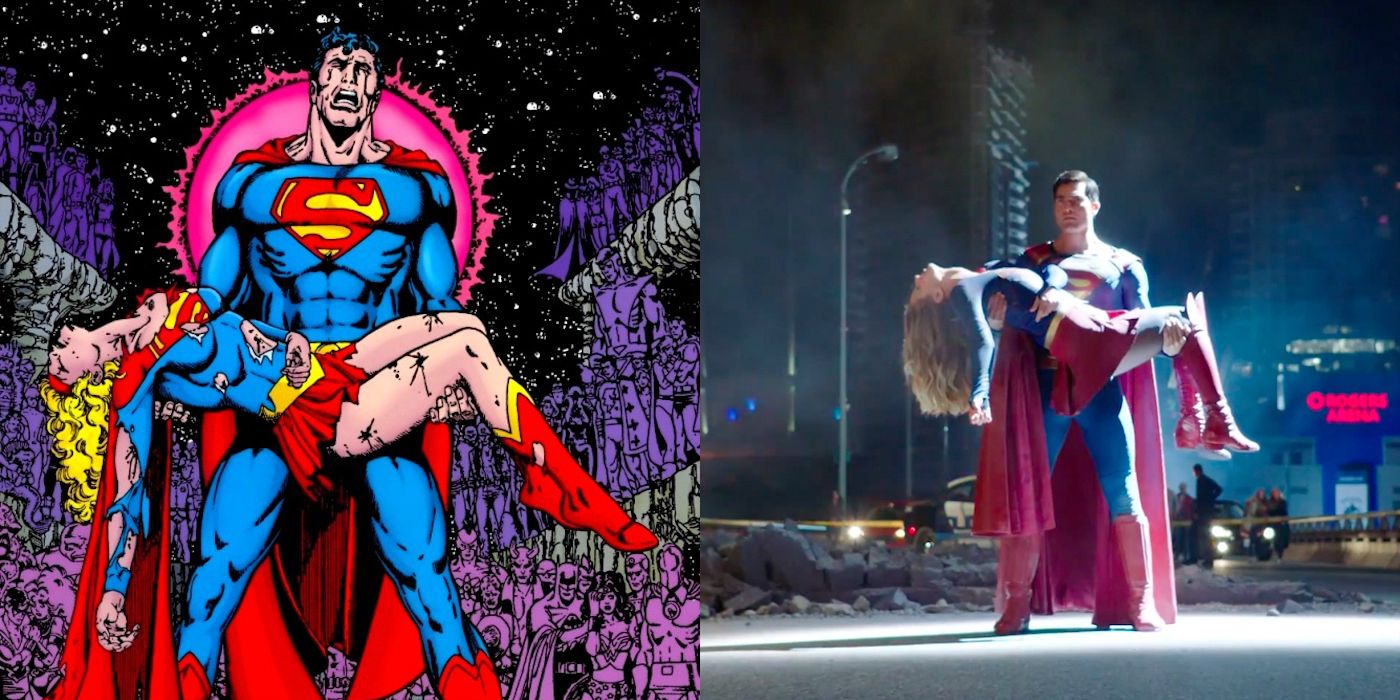 Supergirl Crisis Infinite Earths Pose Comic Comparison