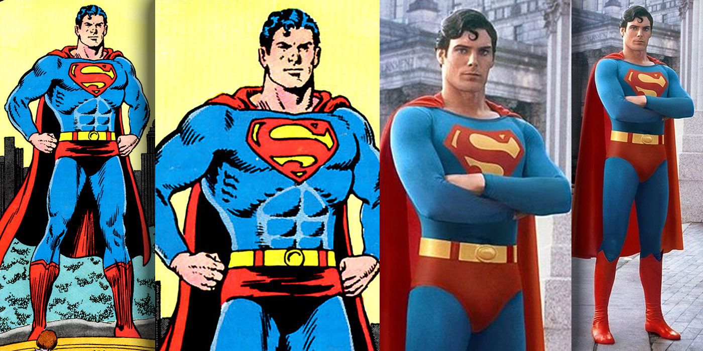 Superman costume - Comic vs Movie