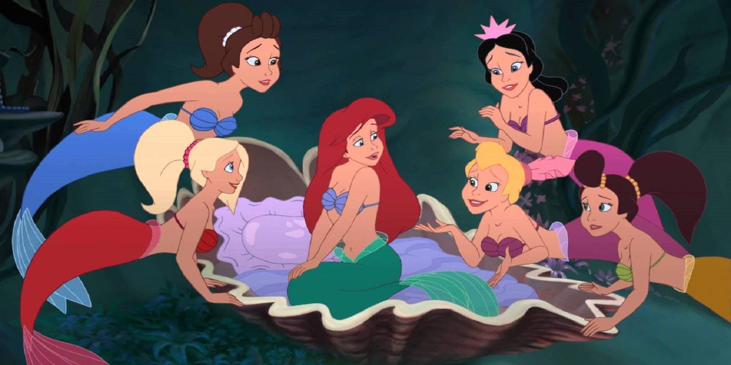 Ariel et ses sœurs dans La Petite Sirène : Les débuts d'Ariel