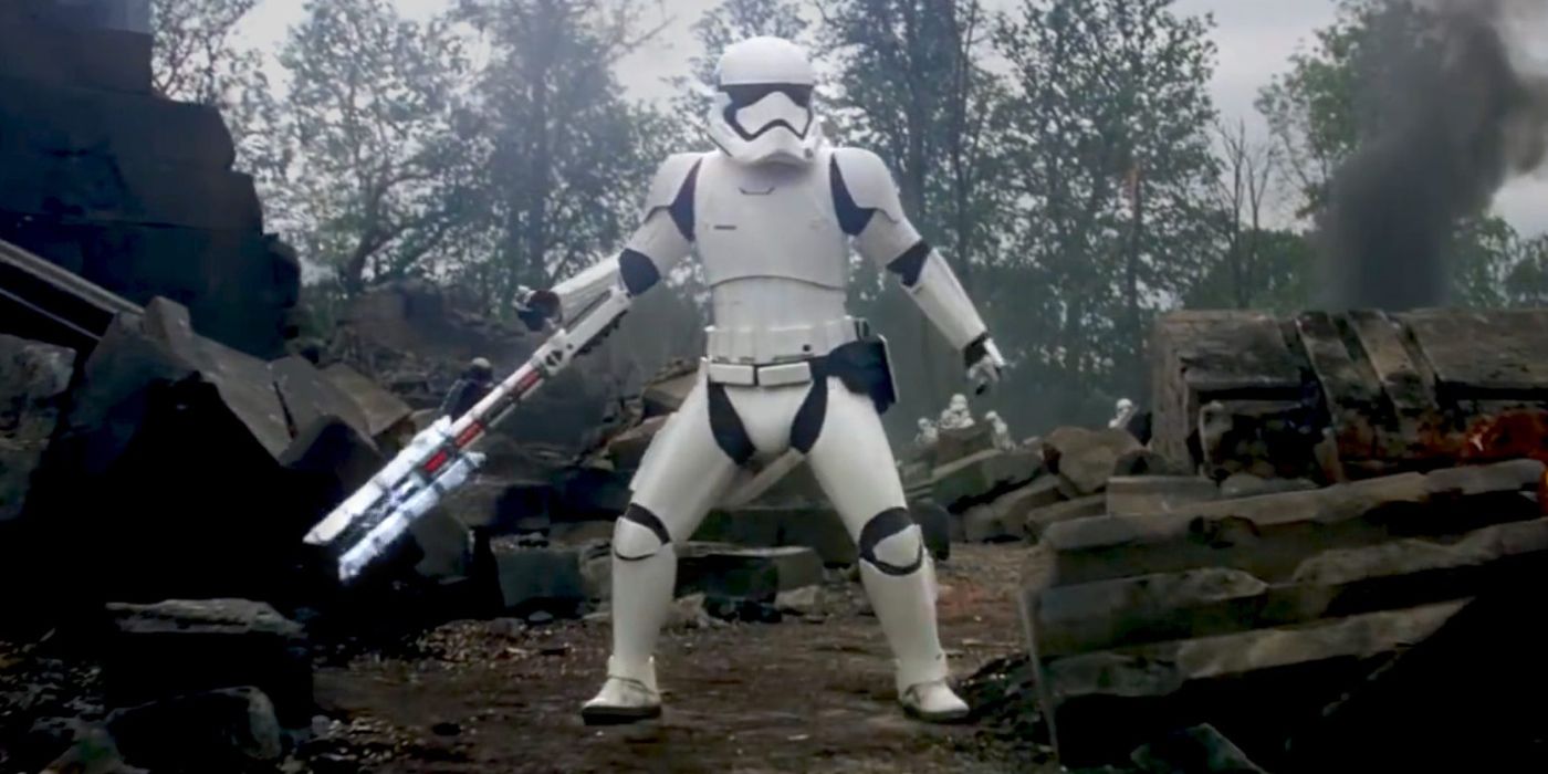 TR-8R in Star Wars Force Awakens, wielding his baton.