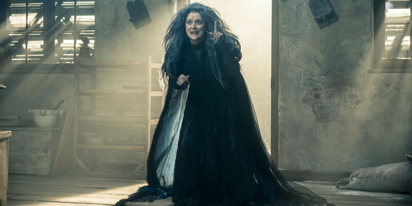 The Witch erupts into the Baker's home in Into The Woods