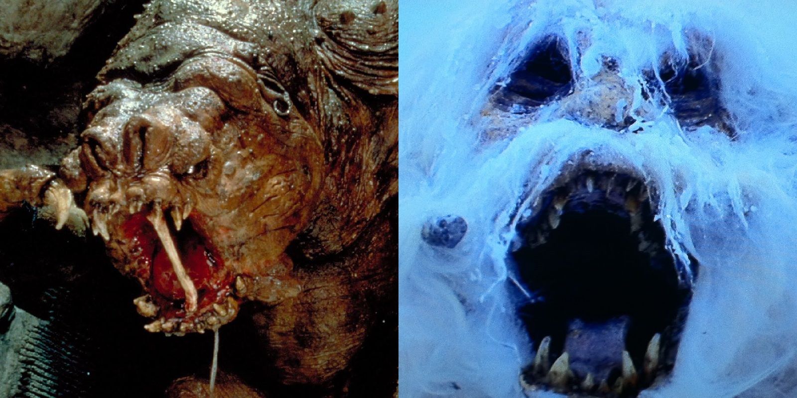 The rancor and a wampa from Star Wars